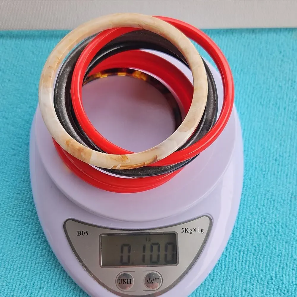 Spacer Bangles Lot of 7 Red Black Tortoiseshell Plastics